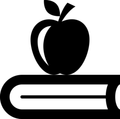 Book With Apple Craft Design Svg File, Free Vectors File